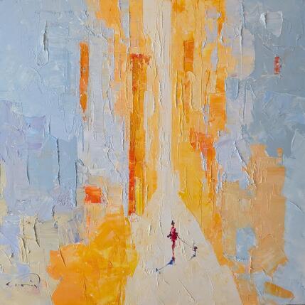 Peinture Doucement par Tomàs | Tableau Abstrait Huile Scènes de vie