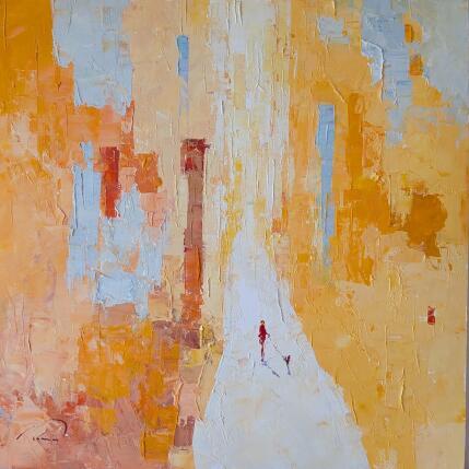 Peinture Mon chien par Tomàs | Tableau Abstrait Huile Scènes de vie