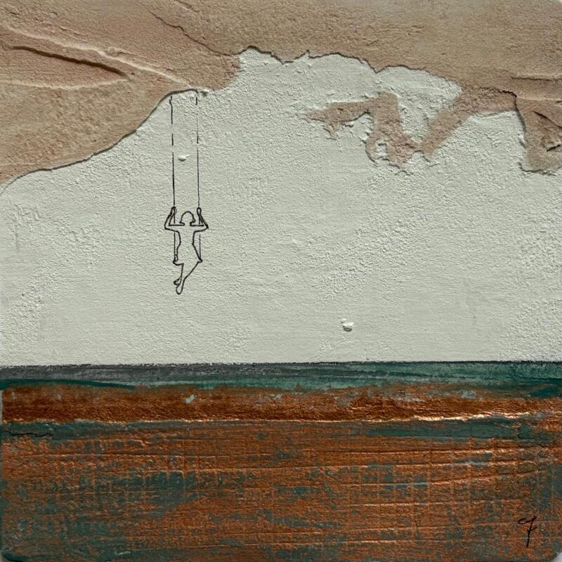 Painting ESSENZIALE by Roma Gaia | Painting Subject matter Minimalist Acrylic Sand