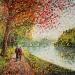 Painting Notre automne by Dessapt Elika | Painting Impressionism Acrylic Sand