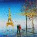 Painting Souvenir de Paris by Dessapt Elika | Painting Impressionism Acrylic Sand
