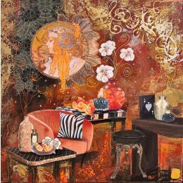 Peinture L'ombre de tes yeux par Romanelli Karine | Tableau Figuratif Acrylique, Collage