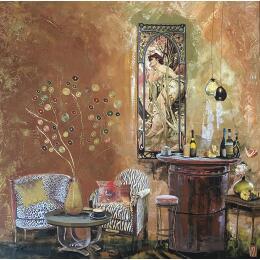 Gemälde Quelques bulles von Romanelli Karine | Gemälde