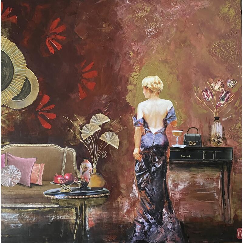 Gemälde Acte II von Romanelli Karine | Gemälde Figurativ Acryl Collage