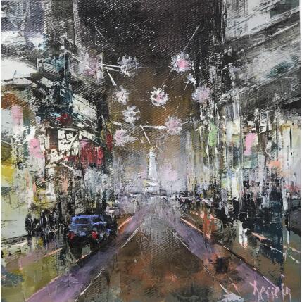 Painting Noël rue St Jean  by Dessein Pierre | Painting Figurative Oil