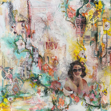 Painting Never without my friend by Bergeron Marie-Josée | Painting