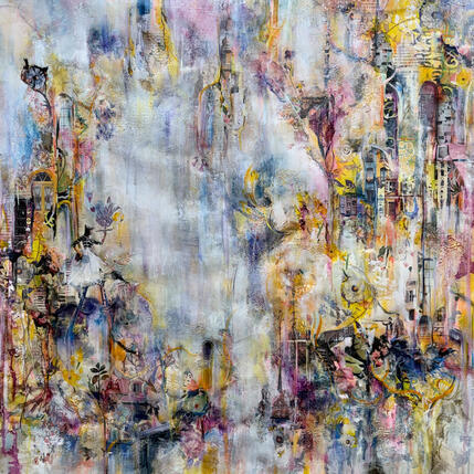 Painting Le jeu des regards by Bergeron Marie-Josée | Painting