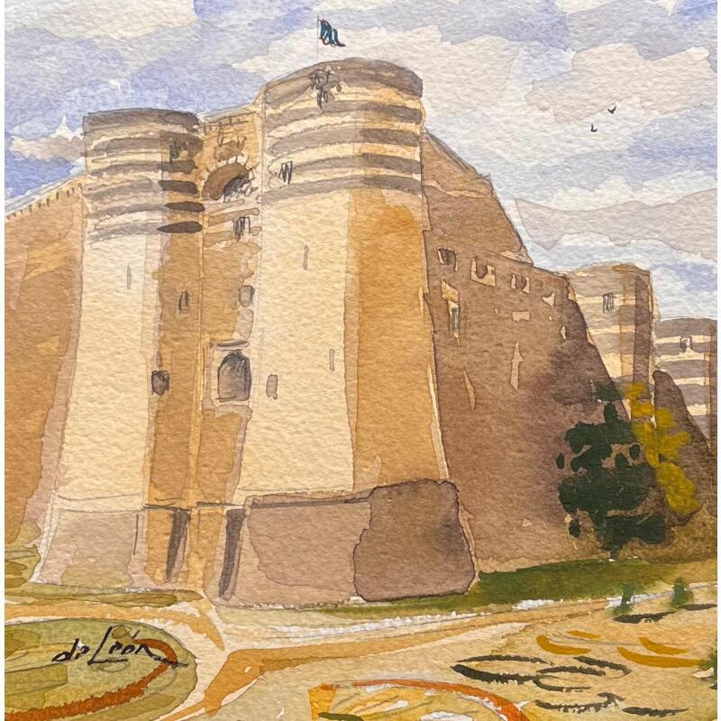 Gemälde Tours et jardins à la française von De León Lévi Marcelo | Gemälde Figurativ Urban Aquarell