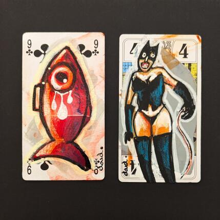 Peinture Catfish par Doudoudidon | Tableau Art Singulier Acrylique Animaux, Nu