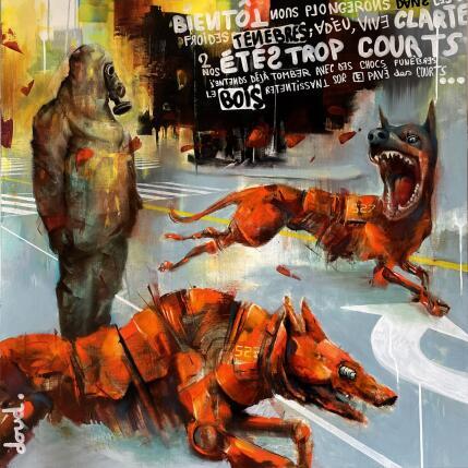 Peinture Adieu, vive clarté de nos étés trop courts par Doudoudidon | Tableau Art Singulier Acrylique