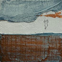 Painting ON STAGE by Roma Gaia | Painting Subject matter Acrylic, Sand Minimalist
