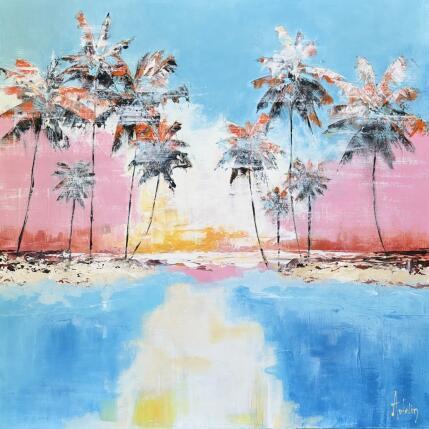 Painting La plage by Autelin Florence | Painting Figurative Acrylic Landscapes