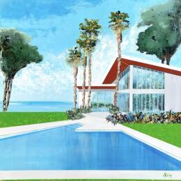 Painting La maison de la presqu'île by Autelin Florence | Painting