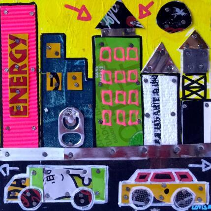 Peinture Fluo par Lovisa | Tableau Pop-art Acrylique, Bois, Collage Urbain