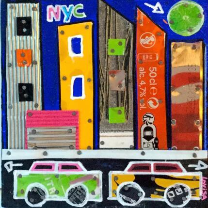 Peinture Lime Night par Lovisa | Tableau Pop-art Acrylique, Collage Urbain