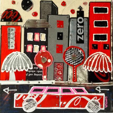 Peinture Shopping Time par Lovisa | Tableau Pop-art Acrylique, Collage Urbain