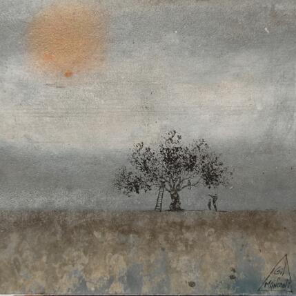 Gemälde Ellyne von Manconi Gil | Gemälde Materialismus Metall, Upcycling Landschaften