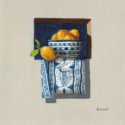 Peinture Citrons par Lionnet Pascal | Tableau Surréalisme Acrylique Natures mortes, Scènes de vie