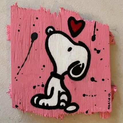 Gemälde Snoopy Love Rose von Marie G.  | Gemälde