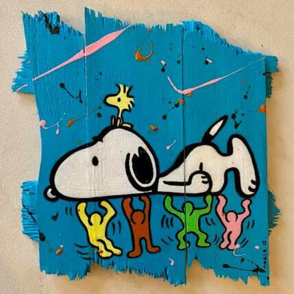 Gemälde Snoopy et Keith Haring von Marie G.  | Gemälde