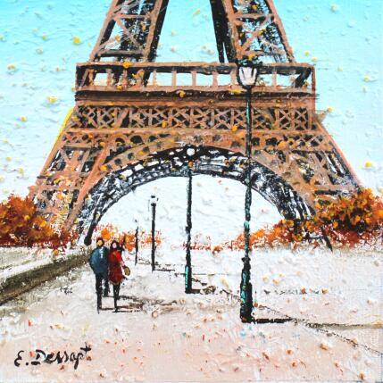 Painting Aux pieds de la tour Eiffel by Dessapt Elika | Painting