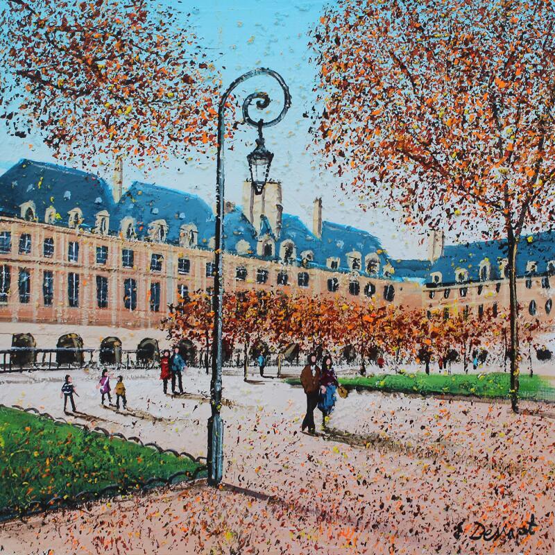 Painting Le Marais by Dessapt Elika | Painting Impressionism Acrylic Sand