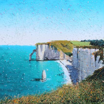 Painting Les falaises d'Etretat by Dessapt Elika | Painting