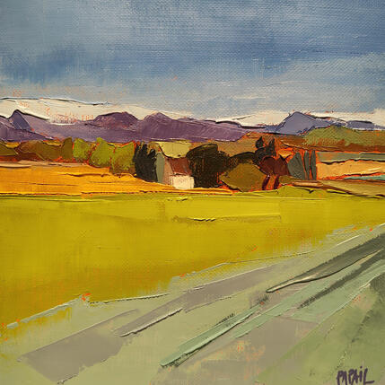 Painting Le Sud by PAPAIL | Painting Abstract Oil Landscapes, Pop icons