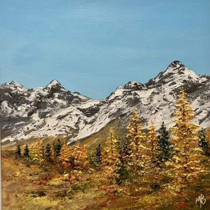 Painting Entre deux saisons by Blandin Magali | Painting Figurative Oil Landscapes