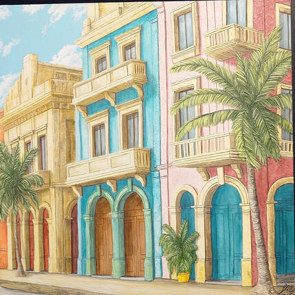 Gemälde Cuba von Geiry | Gemälde Materialismus