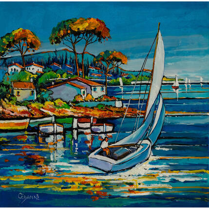 Pintura Ma sortie en mer por Cédanne | Pintura Figurativo Aceite, Acrílico Marine, Paisajes
