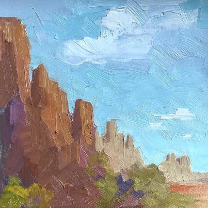 Painting Sedona sunlight by Carrillo Cindy  | Painting Figurative Oil Landscapes, Pop icons