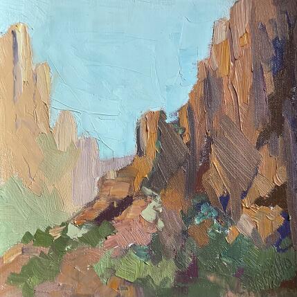 Painting Sun drenched by Carrillo Cindy  | Painting Figurative Oil Landscapes, Pop icons