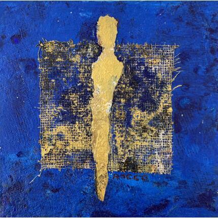 Peinture Solitaire par Rocco Sophie | Tableau Art Singulier Acrylique, Collage, Sable