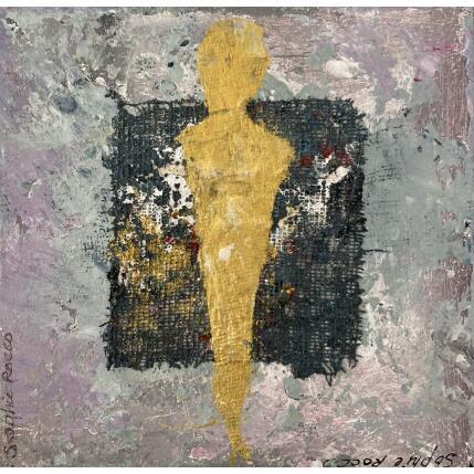 Peinture Pêcheur de perles par Rocco Sophie | Tableau Art Singulier Acrylique, Collage, Sable