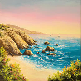 Painting Joy by Blandin Magali | Painting Figurative Oil Landscapes