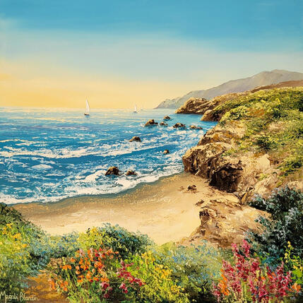 Painting A colorful day by Blandin Magali | Painting Figurative Oil Landscapes