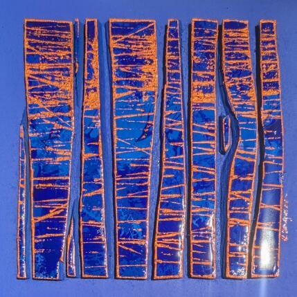 Painting Bc10 street cuivre bleu by Langeron Luc | Painting Subject matter Acrylic, Resin, Wood