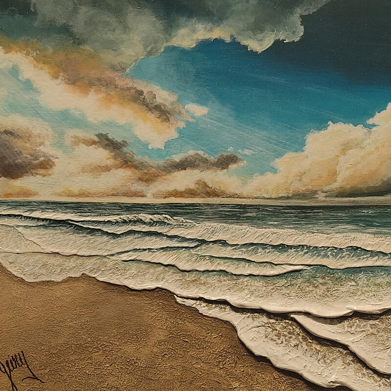 Pintura Là où naît le jour por Geiry | Pintura