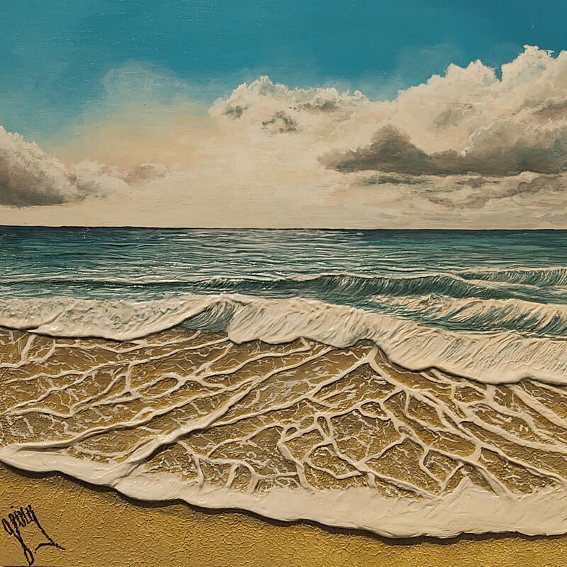 Pintura Là où l'écume s'apaise por Geiry | Pintura