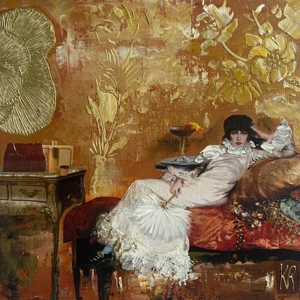 Painting La loge de Sarah  by Romanelli Karine | Painting Figurative Acrylic, Gluing