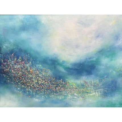 Pintura Envolée bleue por Levesque Emmanuelle | Pintura