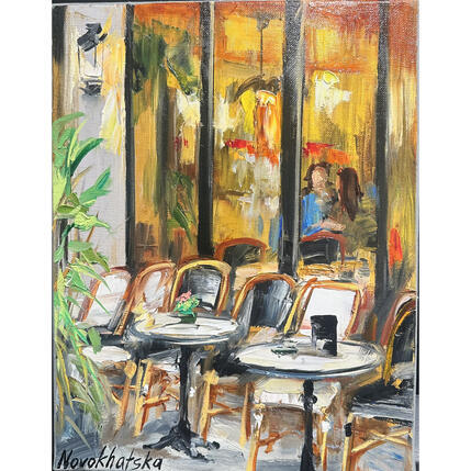 Pintura Café Parisien 1 por Novokhatska Olga | Pintura  Aceite Life style