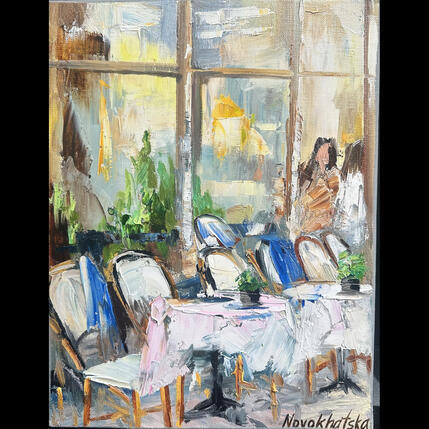 Peinture Café Parisien 2 par Novokhatska Olga | Tableau