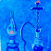 Peinture Blue Shisha par Chammas Fady | Tableau Figuratif