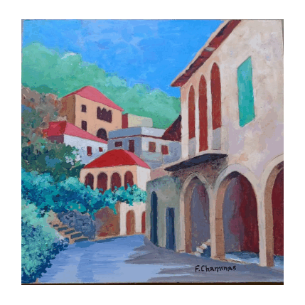 Peinture Village Pathways 25 par Chammas Fady | Tableau Figuratif