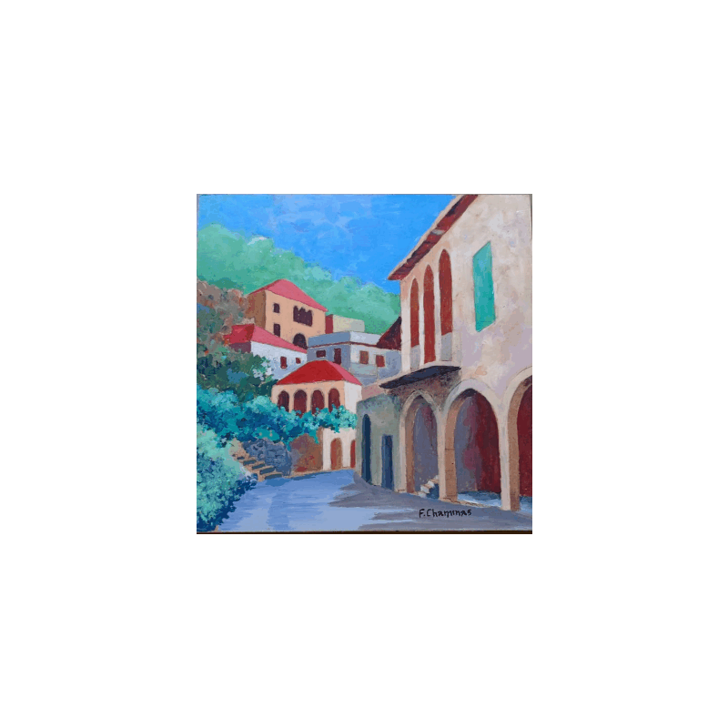 Peinture Village Pathways 25 par Chammas Fady | Tableau Figuratif