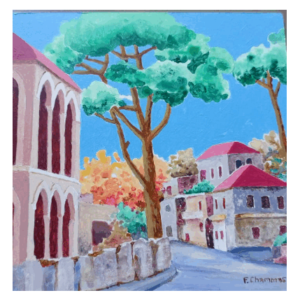 Peinture Village Pathways 24 par Chammas Fady | Tableau Figuratif