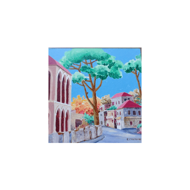 Peinture Village Pathways 24 par Chammas Fady | Tableau Figuratif