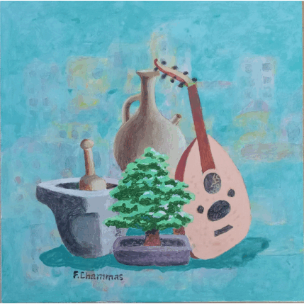 Peinture Cedars Still Life par Chammas Fady | Tableau Figuratif